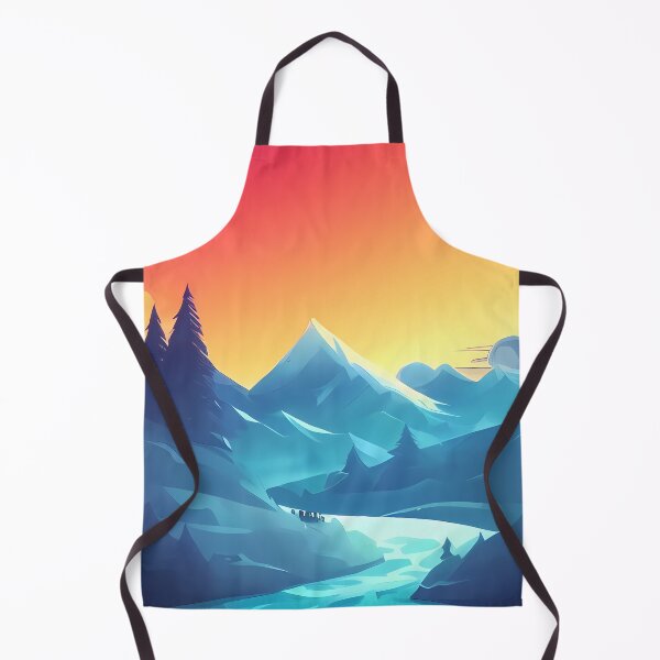 Item preview, Colorfull mountain sunset in pastel colours designed and sold by SJG-digital.
