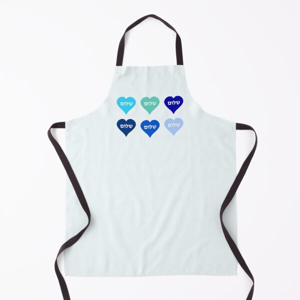 Item preview, Shalom in Hebrew Letters Blue Love Hearts designed and sold by inspirationzgal.
