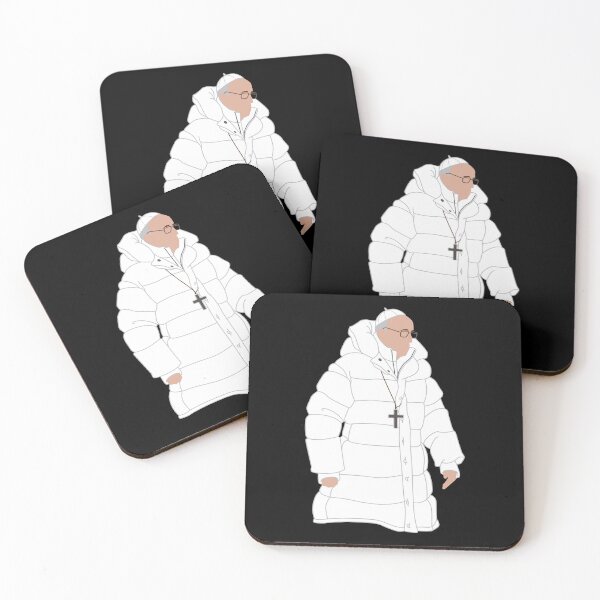 Item preview, The Pope in Puffy White Jacket designed and sold by BlueSkyTheory.