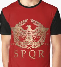 Camiseta gráfica SPQR- Escudo Estándar del Imperio Romano