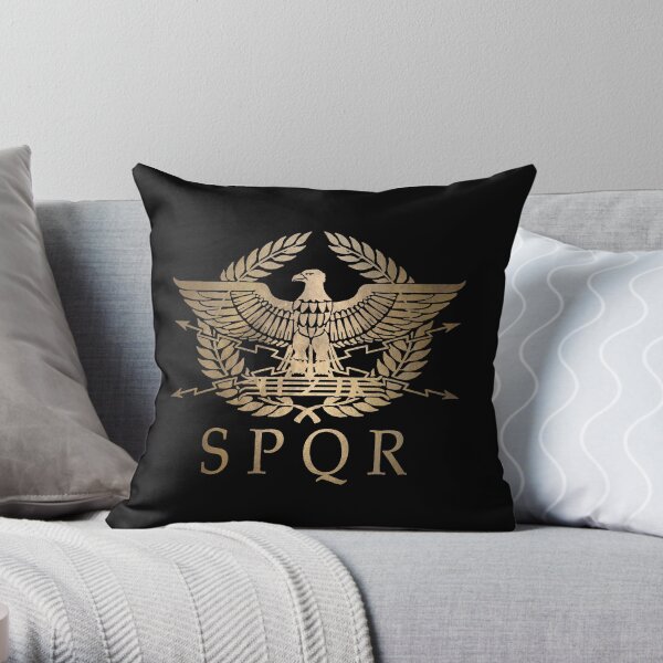 S*P*Q*R*- Roman Empire Standard Shield Throw Pillow