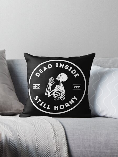 Aperçu de l'œuvre Mort à l'intérieur mais toujours excité | Squelette priant noir et blanc créée et vendue par KinkShoppe.