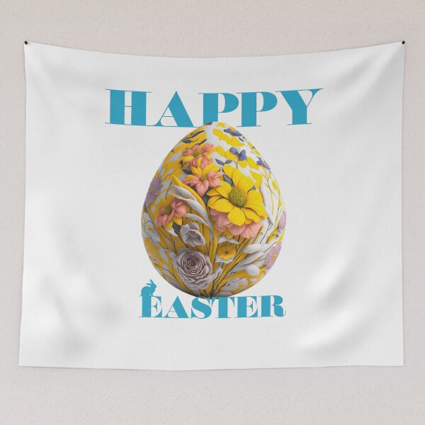 Item preview, Happy Easter Egg Design with Floral Elements - Easter time 2023 designed and sold by ZEFMAG.