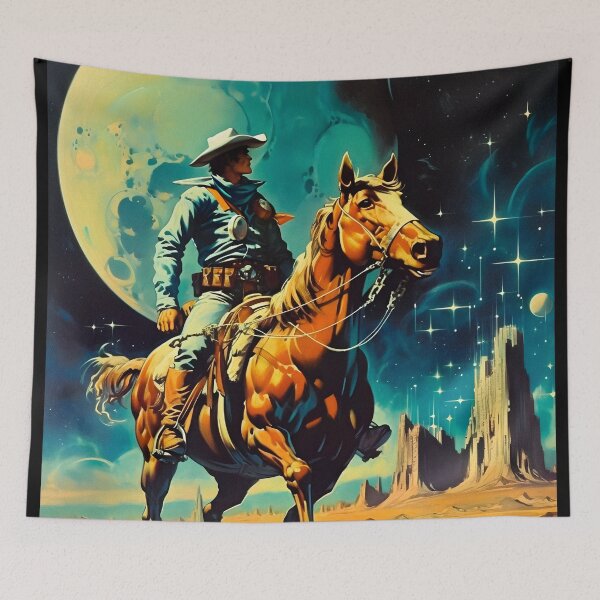 Item preview, A Retro-Futuristic Space Cowboy designed and sold by Taudalpoi.