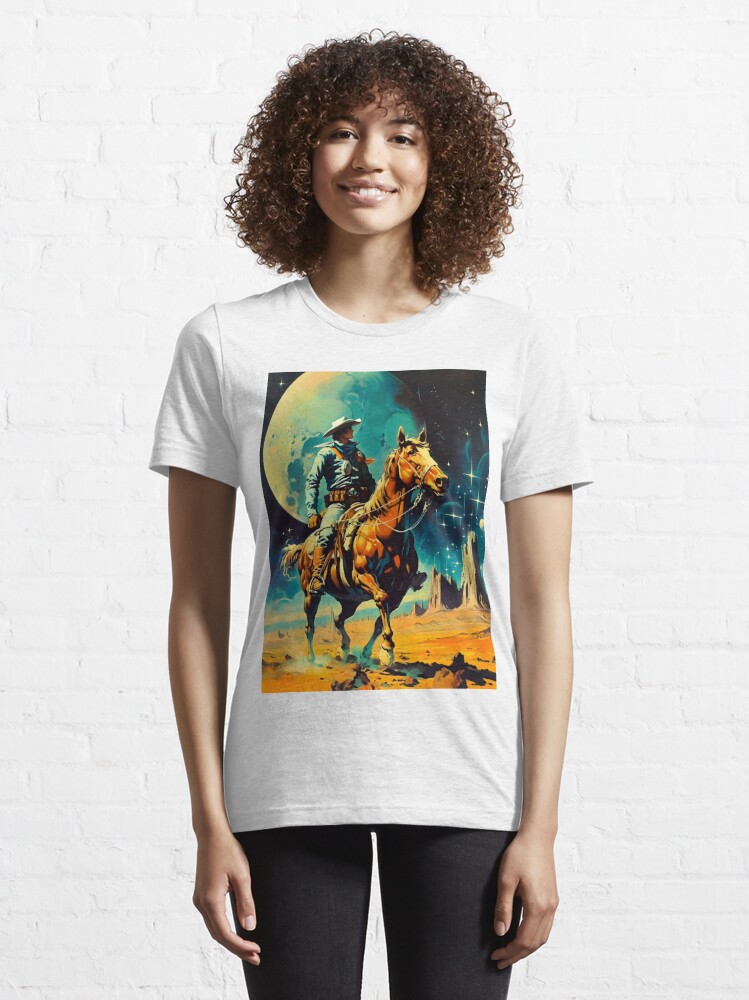 The Cosmic Cowboys Cropped Tee Large by WildHorseBoutique