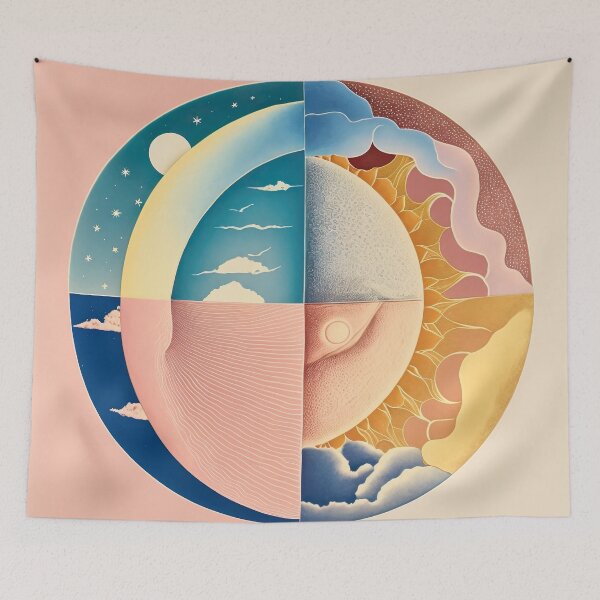 Item preview, Celestial Balance: Sun and Moon designed and sold by Amalie A.