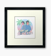 Flight Of The Conchords 80s vibes Framed Print
