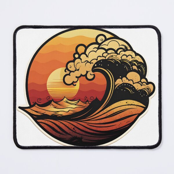 Item preview, Surf Wave, Sunset designed and sold by omar-sticker11.