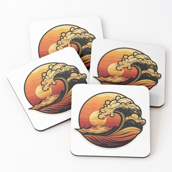 Item preview, Surf Wave, Sunset designed and sold by omar-sticker11.