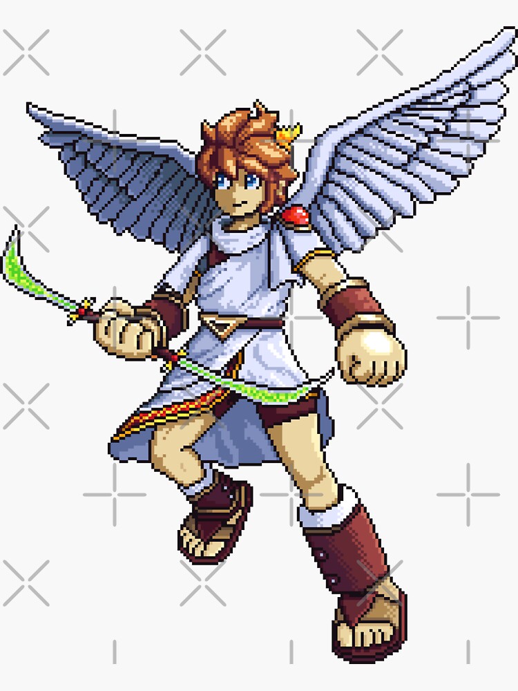 Thumbnail 3 of 3, Sticker, Kid Icarus Pixel art designed and sold by djspacegr.