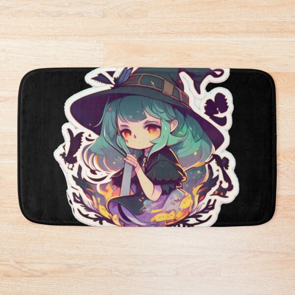 Item preview, shy Anime hibi cute witch pumpkin fire black  designed and sold by Aroczan.