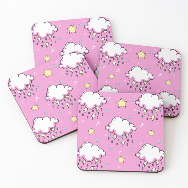Item preview, Pink Storm Clouds and Stars Pattern designed and sold by Vimbuy.