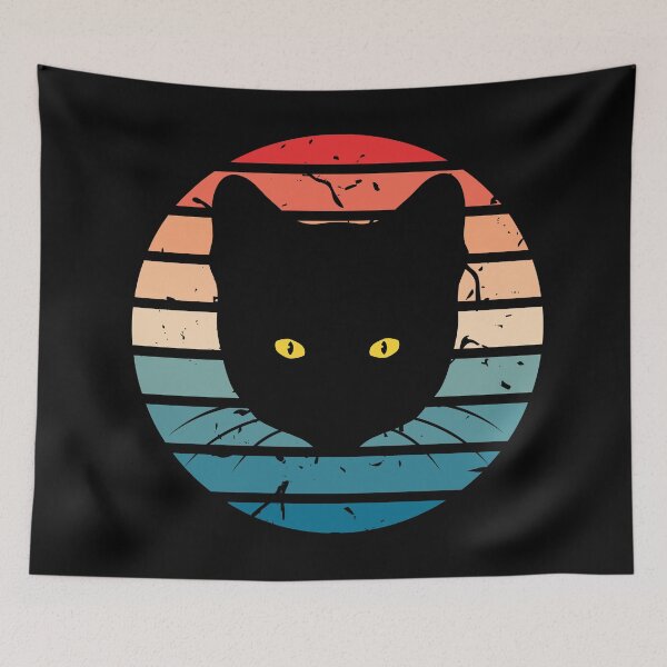 Item preview, Cat Daddy Black Cat vintage Eighties Style Cat Retro designed and sold by Shop801.