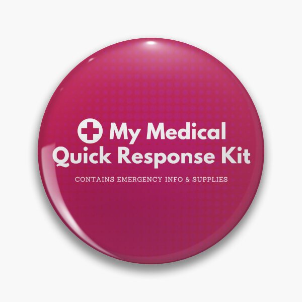 Item preview, My Medical Quick Response Kit Pink Red Emergency Bag Pouch Diabetes Epilepsy Migraine POTS EDS designed and sold by InterpreTees.