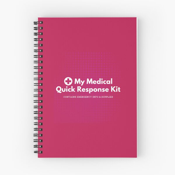 Artikelvorschau, My Medical Quick Response Kit Rosa Rot Notfalltasche Beutel Diabetes Epilepsie Migräne POTS EDS entworfen und verkauft von InterpreTees.