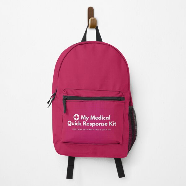 Item preview, My Medical Quick Response Kit Pink Red Emergency Bag Pouch Diabetes Epilepsy Migraine POTS EDS designed and sold by InterpreTees.