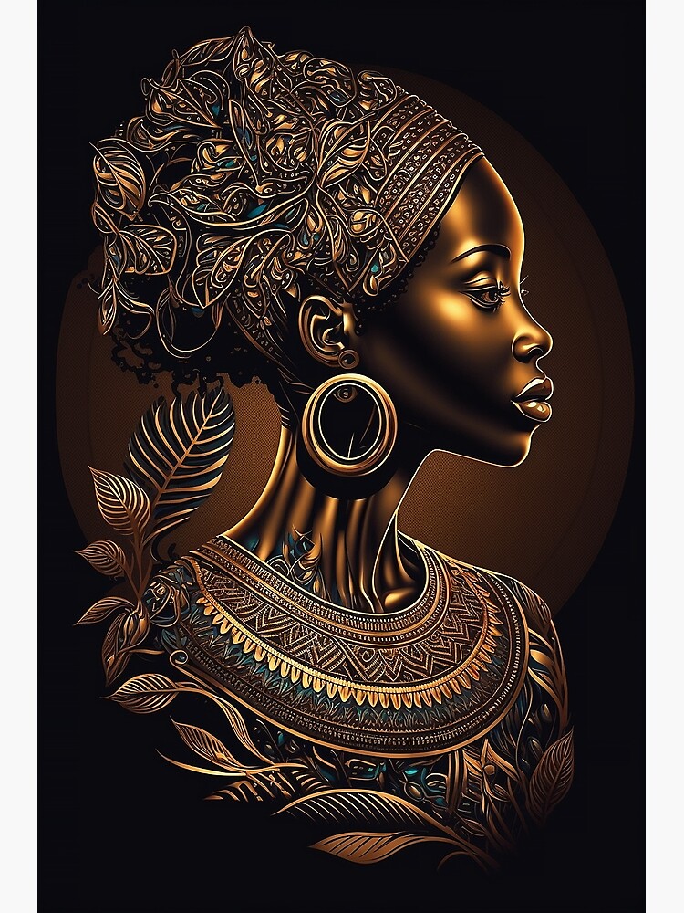 Poster for Sale avec l'œuvre « belle femme africaine noire » de l