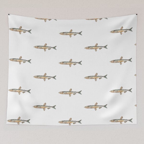 Item preview, Lesser Smelt Salmo Eperlanus Vintage Fish designed and sold by AmethystMurad.