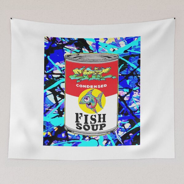 Item preview, pop art fish phishing soup 77 designed and sold by LowEndGraphics.