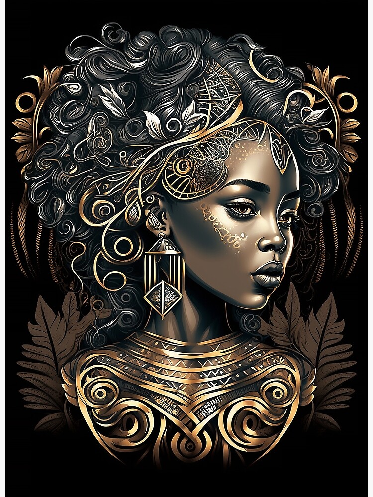 Femme Noire Africaine Sexy Belle Fille Kit De Peinture À L'Huile