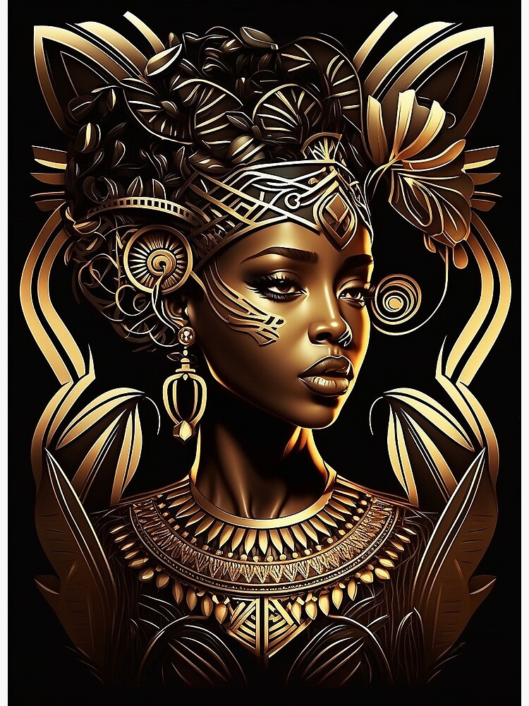 Une Très Belle Femme Africaine Noire Américaine Avec Un Grand