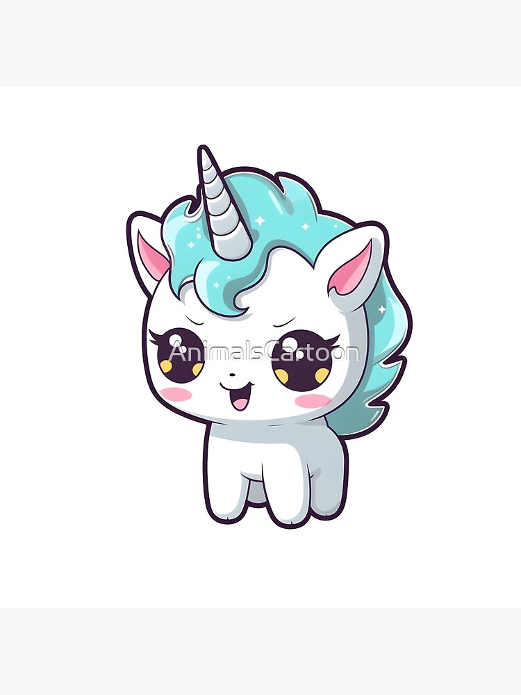 Kawaii Unicorn Drawing' Sticker | Spreadshirt