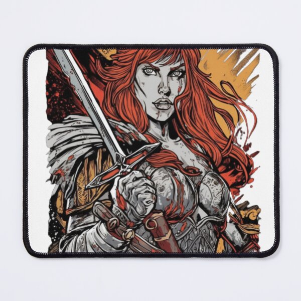 Item preview, Red Sonja Warrior Illustration designed and sold by artbybrado.