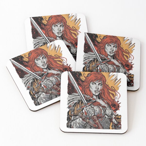 Item preview, Red Sonja Warrior Illustration designed and sold by artbybrado.
