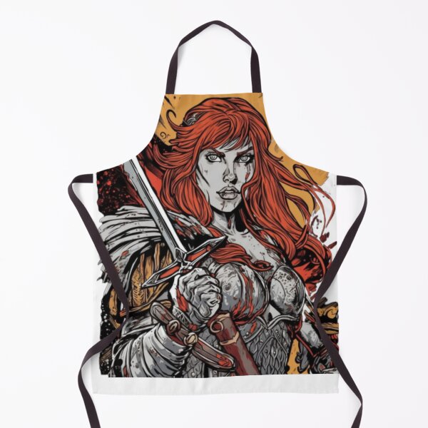 Item preview, Red Sonja Warrior Illustration designed and sold by artbybrado.
