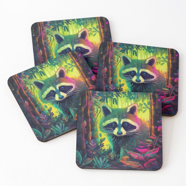 Item preview, "Raccoon Magic: A Playful Peek into the Wild" designed and sold by Mykhailov.
