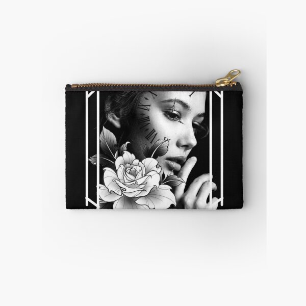 Item preview, Woman's face with clock and a flower designed and sold by clothingfa.