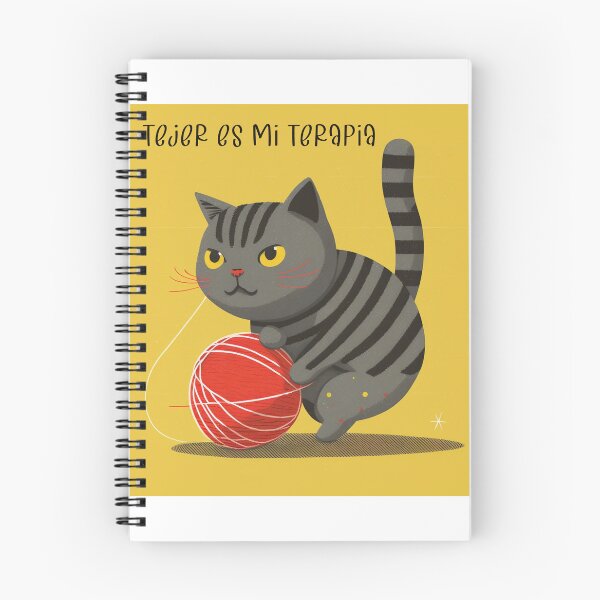 Item preview, Knitting is my therapy - Drawing with kitten playing with ball designed and sold by Kentokiyo.