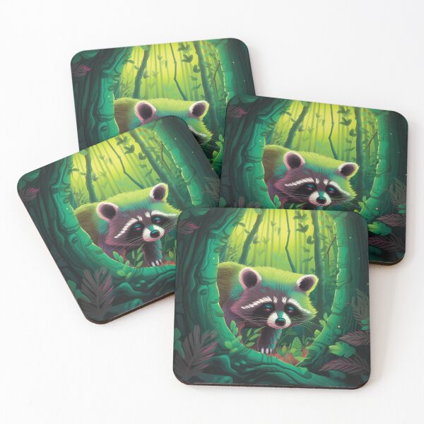 Item preview,  "Raccoon Magic: A Playful Peek into the Wild" designed and sold by Mykhailov.