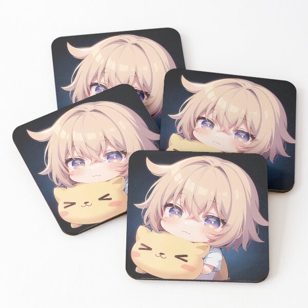 Item preview, A Beautiful Cute Chibi Boy With a Plush Sticker Very Kawaii Sticker designed and sold by HikariAtelier.