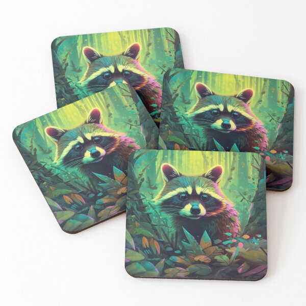 Item preview, "Raccoon Magic: A Playful Peek into the Wild" designed and sold by Mykhailov.