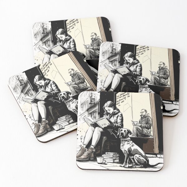 Item preview, BOOKS AND COFFEE AND DOGS AND SOCIAL JUSTICE designed and sold by Trendy Design.