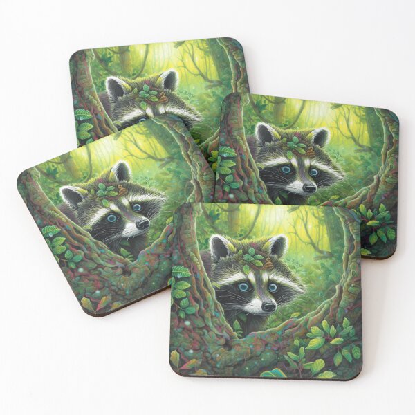 Item preview, "Raccoon Magic: A Playful Peek into the Wild" designed and sold by Mykhailov.
