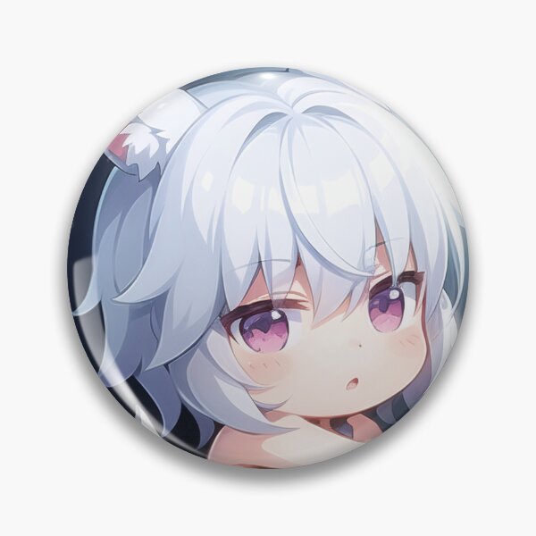 Item preview, A Beautiful Cute Chibi Wolf Boy Sticker Very Kawaii Sticker designed and sold by HikariAtelier.