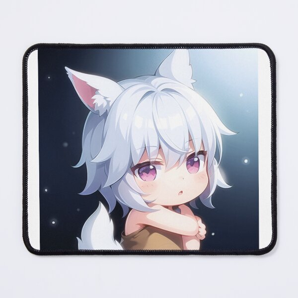 Item preview, A Beautiful Cute Chibi Wolf Boy Sticker Very Kawaii Sticker designed and sold by HikariAtelier.