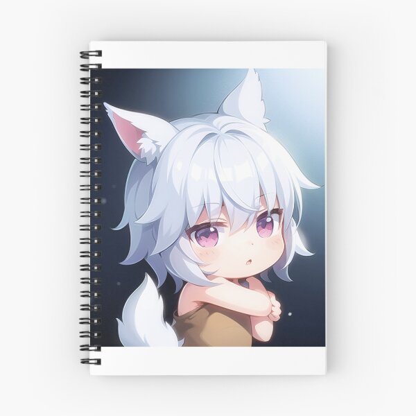 Item preview, A Beautiful Cute Chibi Wolf Boy Sticker Very Kawaii Sticker designed and sold by HikariAtelier.