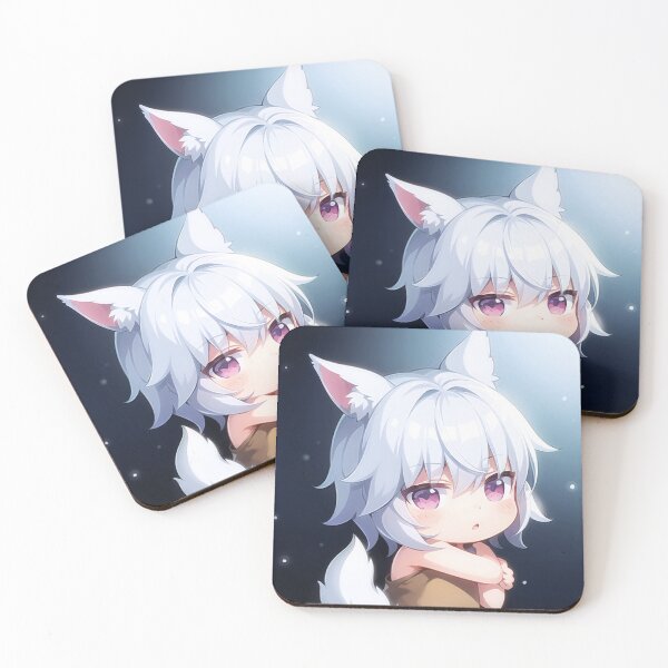 Item preview, A Beautiful Cute Chibi Wolf Boy Sticker Very Kawaii Sticker designed and sold by HikariAtelier.
