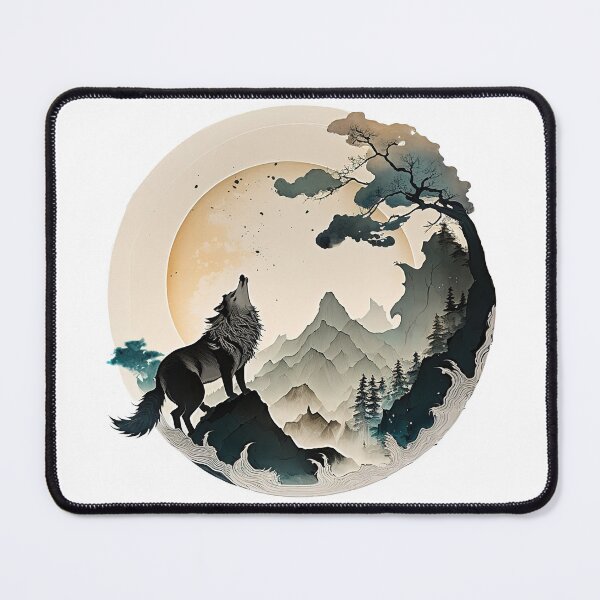 Item preview, Wolf Howling to the Moon designed and sold by CalyCollab.