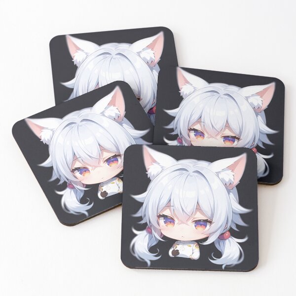 Item preview, A Beautiful Cute Chibi Wolf Boy Sticker Very Kawaii Sticker designed and sold by HikariAtelier.