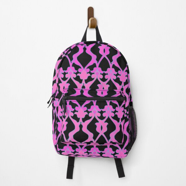 Item preview, Art Nouveau Design Pattern in Pink on Black designed and sold by LaRoach Digital Arts.