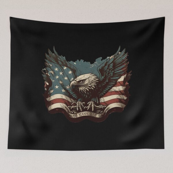 Item preview, US flag with eagle designed and sold by Zaolta.