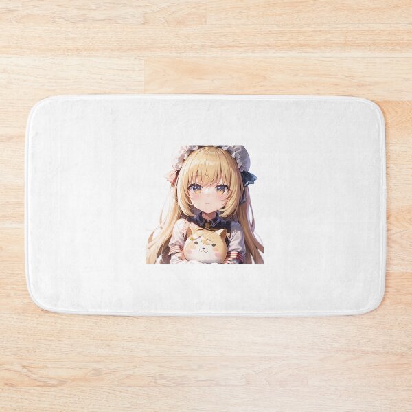 Item preview, A Beautiful Cute Chibi Girl With a Dog Plush Sticker Very Kawaii Sticker designed and sold by HikariAtelier.