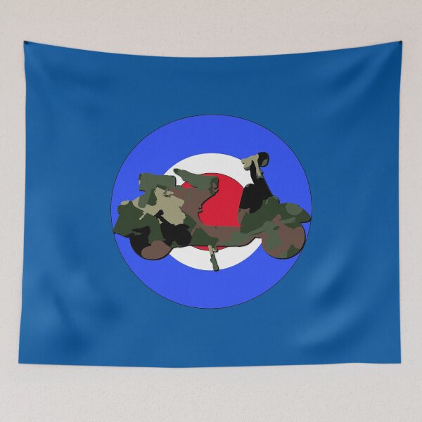 Artikelvorschau, Blaues Camo Scooter Retro Mod Roundel entworfen und verkauft von ModSupporters.