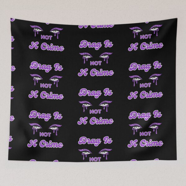 Item preview, Drag Is Not A Crime Dripping Sexy Makeup Eyes Purple designed and sold by KinkShoppe.