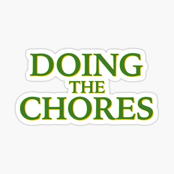 Vista previa del artículo con la obra «Haciendo las tareas del hogar - Verde», diseñado y vendido por DoingTheChores.