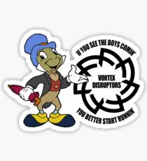 Jiminy - RL Grime Vortex Disruptors Logo/Pin-up (Black Logo) Sticker